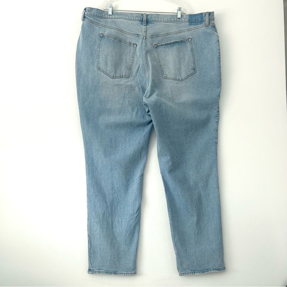 Abercrombie Curve Denim Jean High 90s Straight Slit Split Hem NEW Size 37-24L - Picture 3 of 15